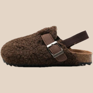 Comfortabele Instappers voor Kinderen van Schapenvacht - Beige/Bruin, Maat 20-34, Antislip en Ademend Design 1